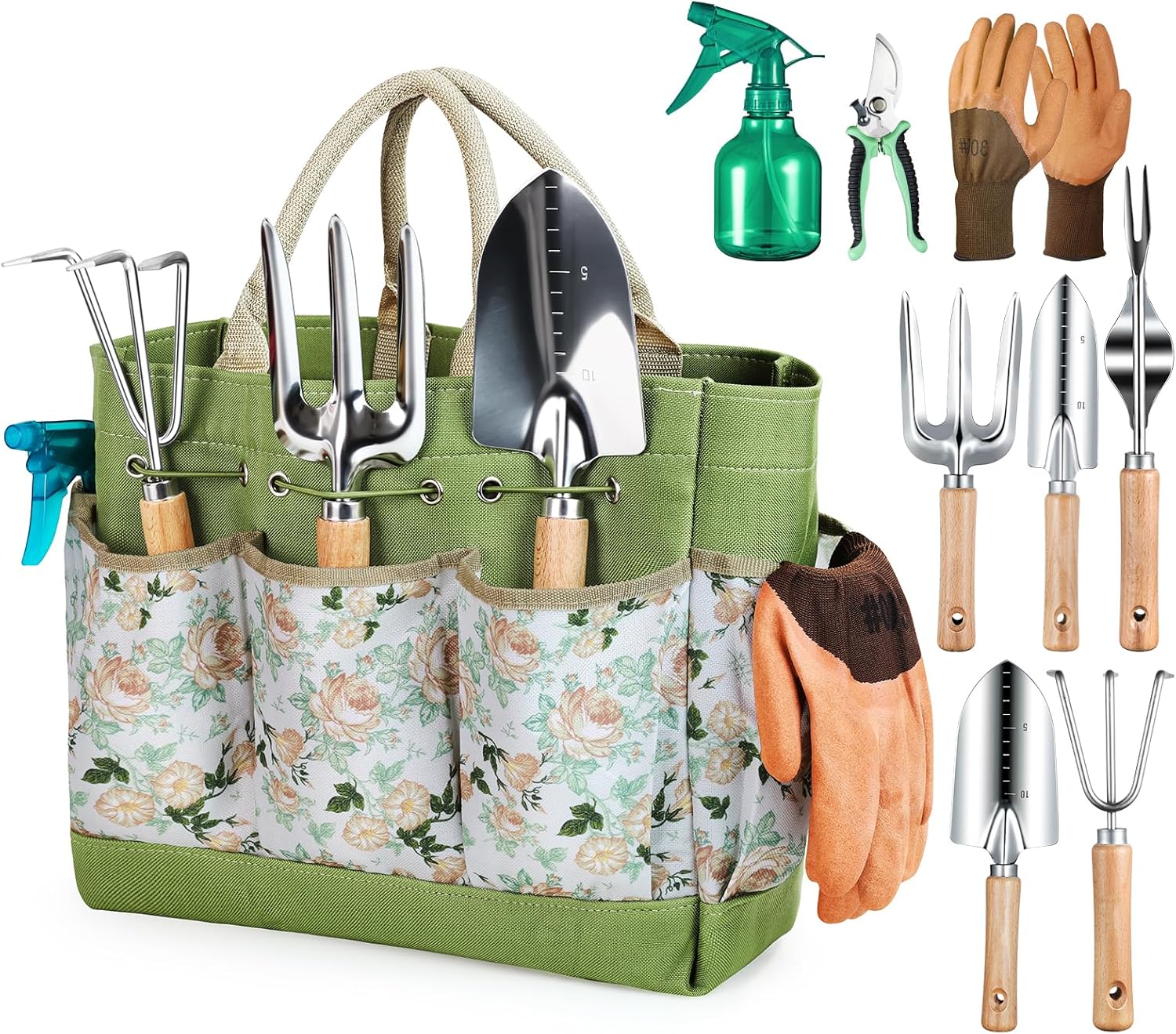 Heavy Duty Gardening Tools with Handbag (B09F9C3KFS)