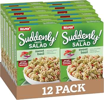 Suddenly Salad Sweet Basil Pasta Salad, 12-Pack Dry Pasta Salad Kit