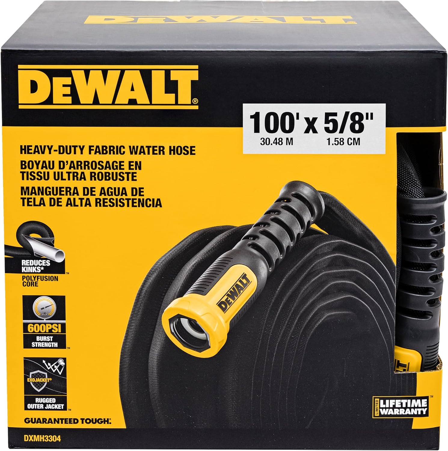 DEWALT 100 ft x 5/8 in Professional Grade Fabric Garden Hose